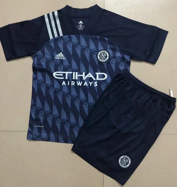 Kids New York City Away Soccer Shirt With Shorts 2020/21